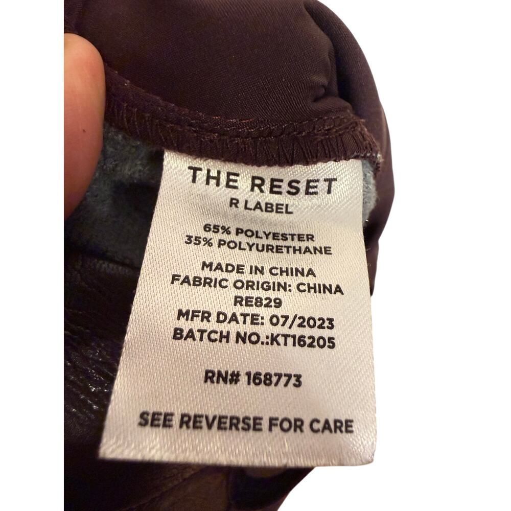 The Reset R Label Vegan Leather Pants in Plum Women’s Sz. S - Picture 6 of 7